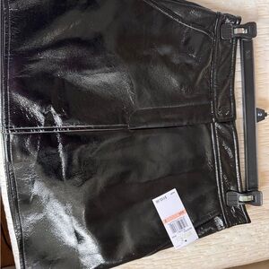 Chic Black Faux Leather Skirt